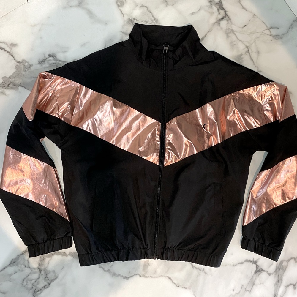 ZYIA Bomber Jacket Black/Rose Gold, S